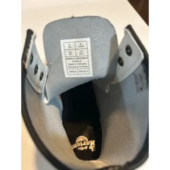 Doc Martens Zavala Platform Combat Lace Up Patent Leather Boots White Size 8 NWT - Picture 4 of 9